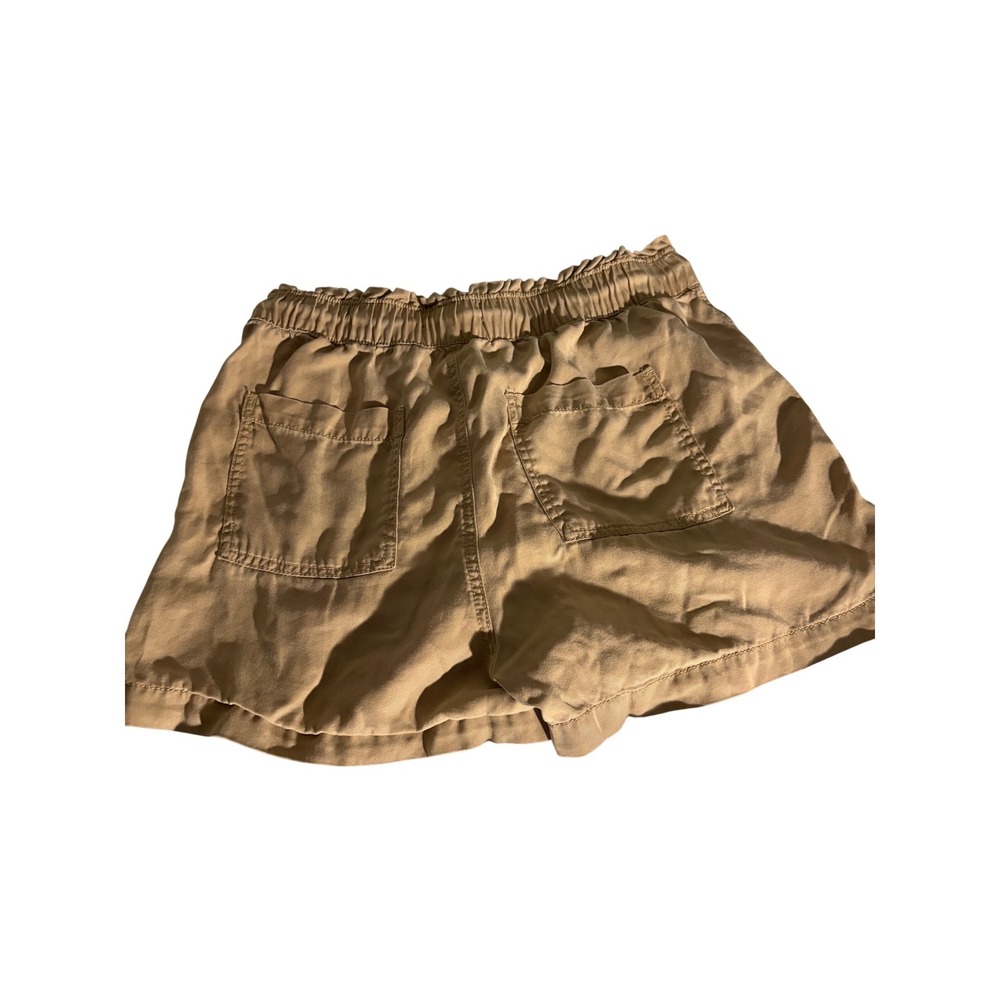 LOFT Khaki Tan Paperbag Waist Shorts Elastic Drawstring Pockets SM Boho Casual - Picture 5 of 5